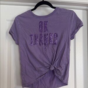 Justice Lavender Sequin Tee